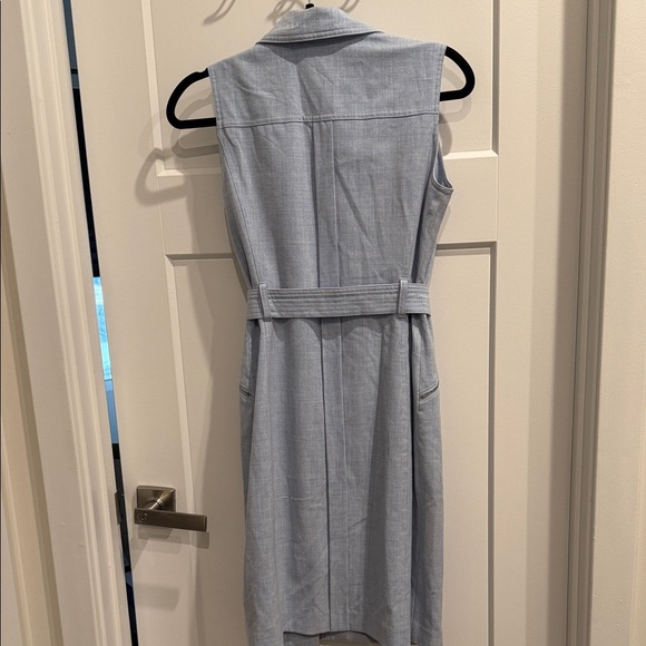 Calvin Klein Sky Blue Moto Wrap Mini Dress - Picture 10 of 10